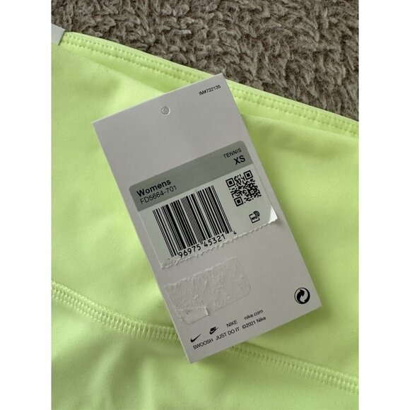 Nike Advantage Dri-FIT Tennis Shorts Women's Barely Volt/Black Elastic Waist New - Picture 4 of 16